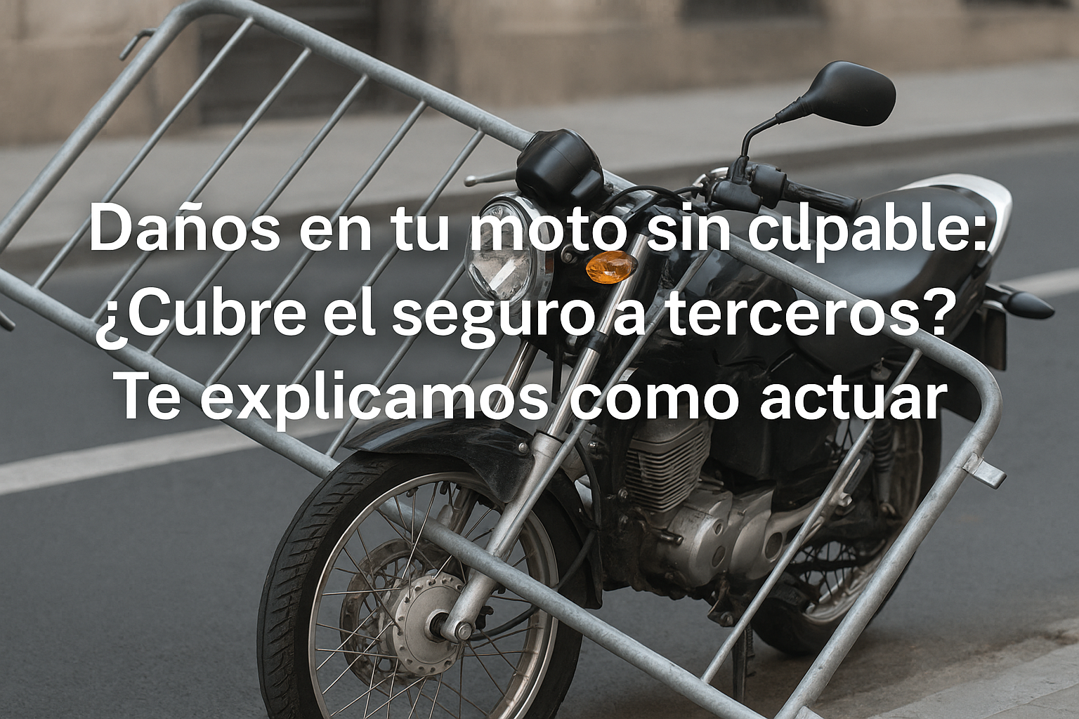 Imagen principal del artículo: Daños en tu moto sin culpable: ¿Cubre el seguro a terceros? Te explicamos cómo actuar | JLA Asociados Seguros