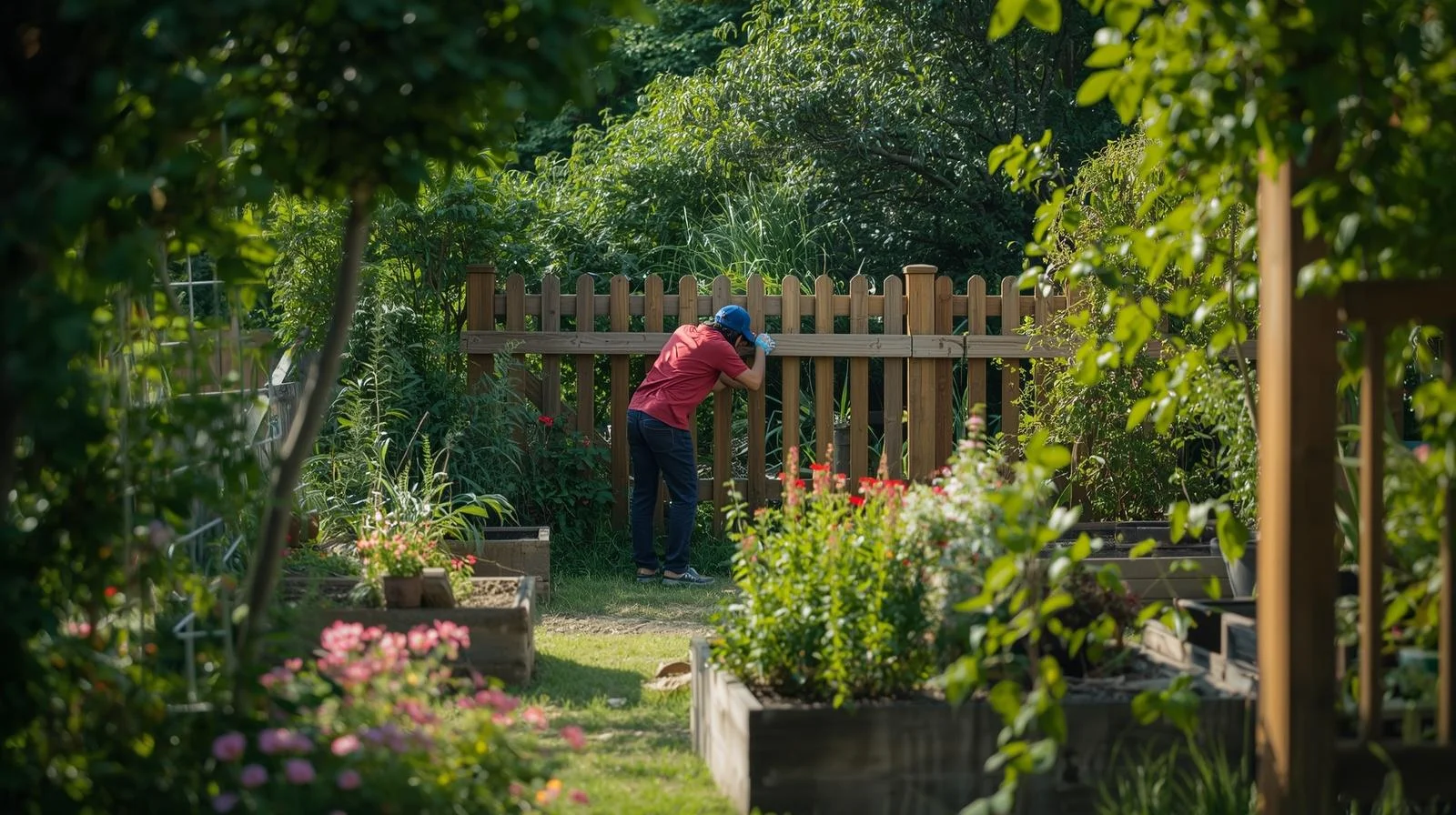 Jardín comunitario ocupado por vecino
