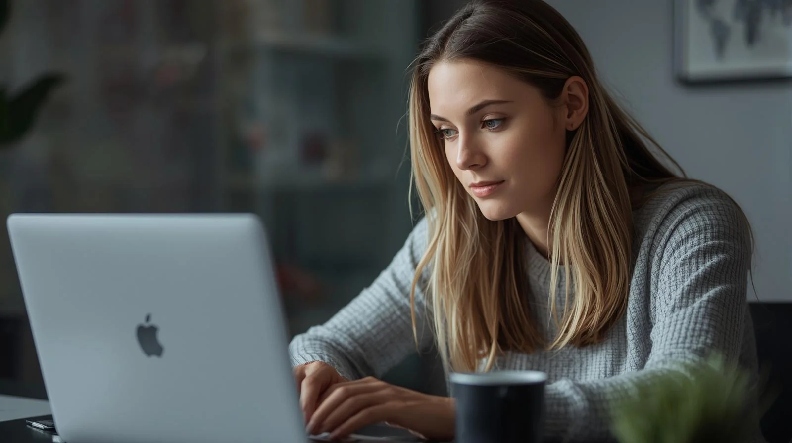 Persona tramitando el registro de su patinete eléctrico en la sede electrónica de la DGT desde su ordenador portátil