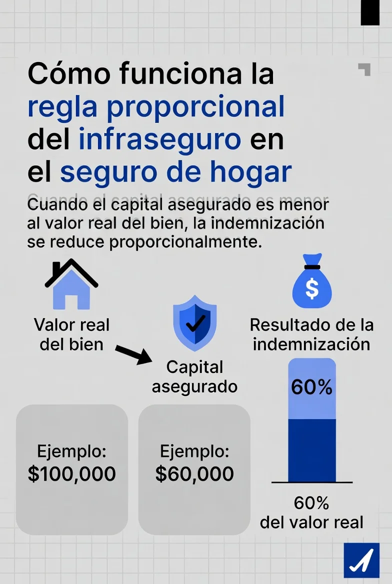 La regla proporcional: así es como te afecta el infraseguro en un siniestro